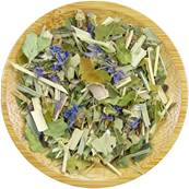 Organic Lemongrass, Peppermint, Violet Herbal Blend Loose Cut 4-10mm