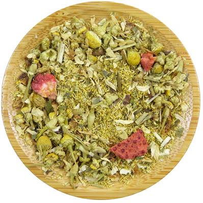 Organic Chamomile, Spearmint, Lemon, Strawberry Pyramid Cut 3-6mm